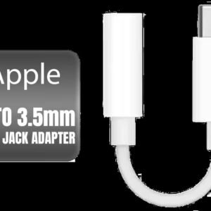 Apple USB-C to 3.5 mm Headphone Jack Adapter / USB-C Headphone Jack Adapter Connect / Standard 3.5mm Audio Plug Support / Compact Lightweight