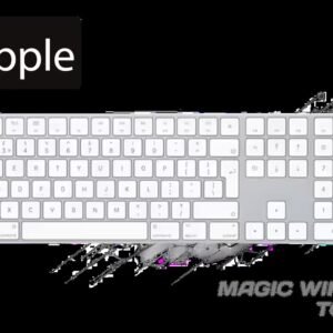 Apple Magic Wireless TouchID Keyboard - White / Touch ID Fast Secure Mac Authentication / Numeric Keypad Spreadsheet Finance / Full-Size Arrow Keys