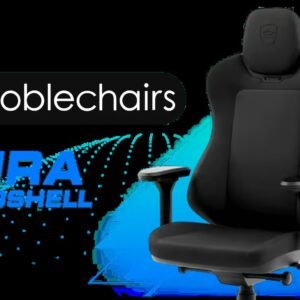noblechairs AURA AtmoShell Gaming Chair - Black / Atmoshell™ Ergonomic Design / 4-way Lumbar support / 4D adjustable armrests / djustable Seat Depth