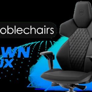 noblechairs Dawn Faux Leather Gaming Chair and Office Chair - Black / Fold-Down Armrests for Versatility / Synchronized Mechanism for Balanced