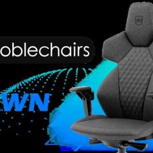 noblechairs Dawn Gaming Chair and Office Chair with Lumbar Support - TX Granite / Fold-Down Armrests for Versatility / Synchronized Mechanism for