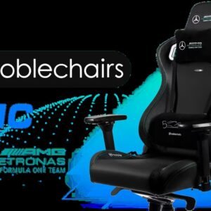 noblechairs EPIC Mercedes - AMG Petronas F1 Team Edition / High-tech faux leather / Large 4D adjustable armrests / Hybrid cover material / Adjustable