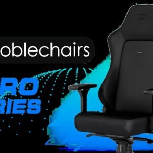 noblechairs HERO Series Gaming Chair - Black Edition / Breathable Covering / Infinitely Adjustable Lumbar Support / Enlarged 4D Armrests / Robust