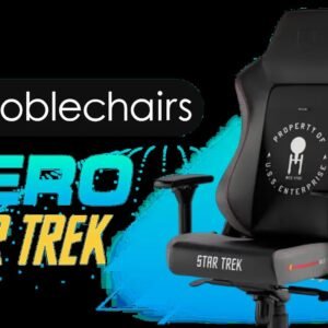 noblechairs HERO Gaming Chair - Star Trek Edition / Faux Leather Cover / Integrated Adjustable Lumbar Support / Memory Foam Headrest Adapts To You /
