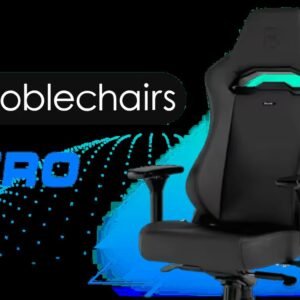 noblechairs Hero ST Gaming Chair - Black Edition / 4D Armrests / Class 4 Gas Lift / 150kg Weight Limit / Adjustable Lumber Support and Rocking