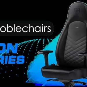noblechairs ICON Series Faux Leather Gaming Chair - Black / 4D Fully Adjustable Armrests / Deformation-Resistant Cold Foam / Premium PU Nappa Real