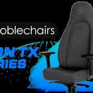 Noblechairs ICON TX Fabric Anthracite Gaming Chair / Memory Headrest for Increased Comfort / Enlarged 4D Armrests / Comfortable Cold-Foam / Premium