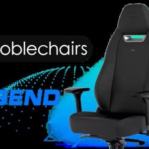 noblechairs Legend Gaming Chair - Black / Premium PU Leather Upholstery / 4D Adjustable Armrests / Class 4 Gas Lift / 135° Reclining Backrest /