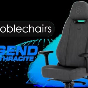noblechairs Legend Gaming Chair TX Anthracite Edition / Fabric upholstery / Integrated adjustable lumbar support / Adjustable seat height / 4D
