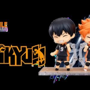 [BUNDLE] Haikyu - Nendoroid Tobio Kageyama + Shoyo Hinata / Semi-Adjustable Figurines / Six Face Plates / Volleyball Court–Themed Display Base /