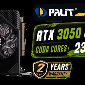 Palit GeForce RTX 3050 StormX 6GB GDDR6 Gaming Graphics Card / 2304 Cuda Core / 96-bit Memory Interface / Boost Clock : 1470MHz / Incredibly Fast