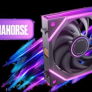 AsiaHorse Nyota Ultra 120mm ARGB Case Fan - Black / Single / 800-2000 RPM PWM / 58.5 CFM / Infinity Mirror ARGB / Daisy Chain
