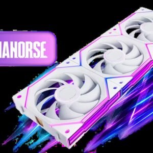 AsiaHorse Nyota Ultra 120mm ARGB Case Fan - White / 3-Pack / 800-2000 RPM PWM / 58.5 CFM / Infinity Mirror ARGB / Daisy Chain