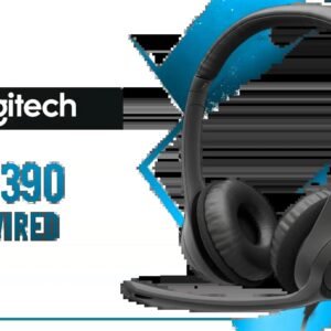 Logitech H390 Wired Headset - Black / USB Plug-And-Play No Drivers / Laser-Tuned Digital Stereo Sound / Noise-Cancelling Adjustable Boom Mic /
