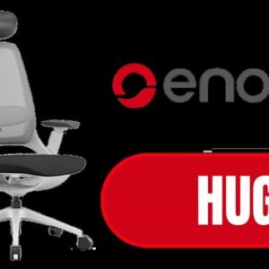 [OPEN BOX] Enova Hug Office Chair - White / Independently Adjustable Backrest 140 Degrees / 4D Armrest Full Customization Control / Memory Foam