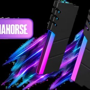 [OPEN BOX] AsiaHorse RAM Cover ARGB Heatsink - Black / DDR4 & DDR5 / Infinity Mirror ARGB / 5V 3-Pin Sync / Aluminium Alloy