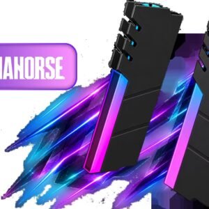 AsiaHorse RAM Cover ARGB Heatsink - Black / DDR4 & DDR5 / Infinity Mirror ARGB / 5V 3-Pin Sync / Aluminium Alloy