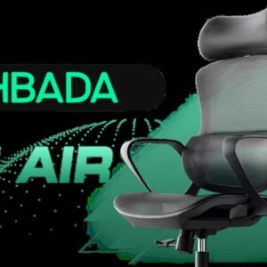 [OPEN BOX] HBADA P1 Air -  Black / Wide Cushion Headrest / Class 4 Gas Lift / Ergonomic Lumbar Support / Heavy Duty Five-Star Base