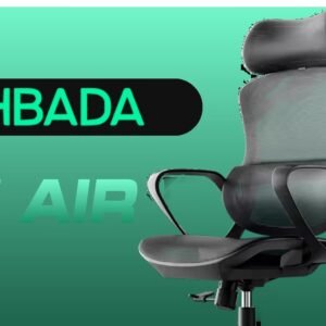HBADA P1 Air -  Black / Wide Cushion Headrest / Class 4 Gas Lift / Ergonomic Lumbar Support / Heavy Duty Five-Star Base