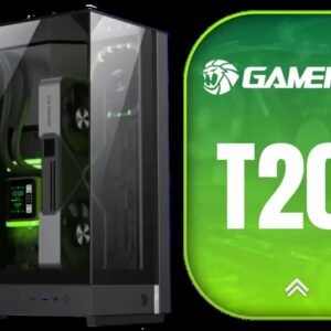 [OPEN BOX] Gamemax T20 M-ATX Gaming Case - Black /  Three Sided Tempered Glass / Support 5×120mm Fan Mounts / 2 Pre-installed 120mm ARGB Fans /