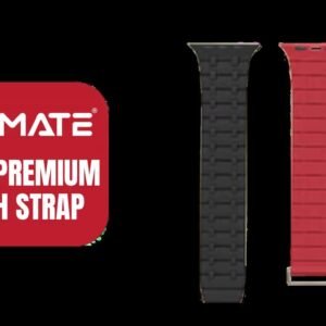 [OPEN BOX] Promate Track Premium Magnetic Silicone Watch Strap - Black / Strong N52+ magnets secure fit / Adjustable for wrists 155–240mm / Fits