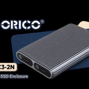 Orico Dual-bay SSD Enclosure / 10Gbps Type-C Transmission Rate / 4TB Support Capacity / Tool Free Installation / ORICO-AM2C3-2N-GY-BP