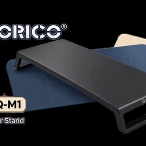Orico Wooden Monitor Stand - Black / Solid Wood Construction / Durable ABS Feet / Monitor Stand Riser / ORICO-HSQ-M1-BK-BP