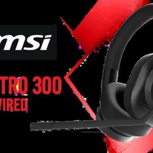 MSI MAESTRO 300 Gaming Headset / 40mm Neodymium Audio Drivers / Detachable Cardioid Microphone / Mesh Or Leather Earpads / Lightweight Adjustable