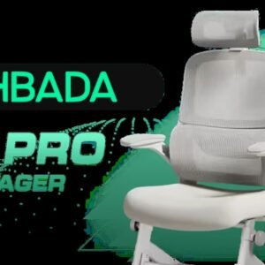 HBADA P1 Pro Teenager - Grayish White / Back Pressure Relief / 40° Adaptive Lumbar Support / Multi-Dimensional Adjustable Headrest / P102WSB