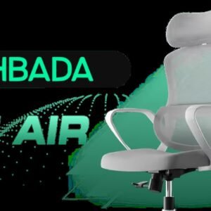 HBADA P1 Air - White / Wide Cushion Headrest / Class 4 Gas Lift / Ergonomic Lumbar Support / Heavy Duty Five-Star Base