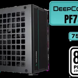 Deepcool PF750 750W 80 Plus Standard Power Supply - Silent Hydraulic Bearing Fan - Flat Black Cables - Reliable Protection - Reduces Friction and