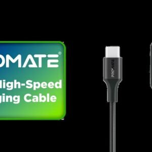 Promate 2 in 1 High-Speed Charging Cable - 1.2 Meter / 60W Power Delivery / High Tensile Strength Cable / MFi Certified / Data and Charge / 1.2 Meter
