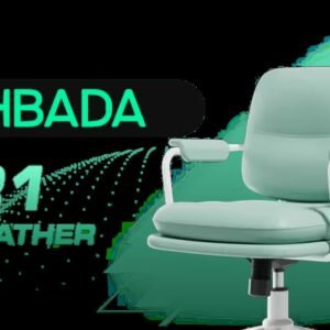 HBADA R1 Leather version - Light Green / Ergonomic Lumbar Support / Tri-Guard Leather / Soft Sponge Layer / 8cm Seat Height Adjustment / 10° Dynamic