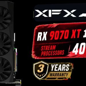XFX Quicksilver AMD Radeon RX 9070 XT Graphics Card / 4096 Stream Processors / 256-bit Memory Interface / Boost Clock : 2970 MHz / AMD RDNA™ 4