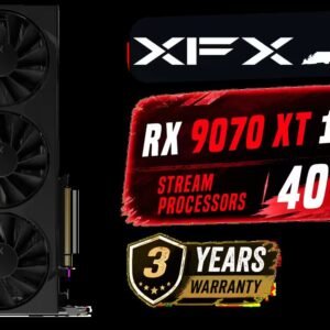 XFX SWIFT AMD Radeon RX 9070 XT Triple Fan 16GB GDDR6 GPU - Black / AMD RDNA 4 Architecture / 3rd Gen Radeon Raytracing Accelerators/ AMD Fidelity FX