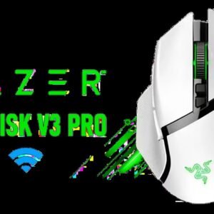 Razer Basilisk V3 Pro White Edition Wireless Gaming Mouse / Focus Pro 30K Optical Sensor / Durable Up to 90-million Clicks / Razer Chroma™ RGB / 100%