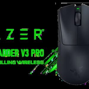 Razer DeathAdder V3 Pro HyperPolling Wireless Gaming Mouse - Black / 63g Ultra Lightweight / Focus Pro 30K Optical Sensor/ Fast Optical Switches