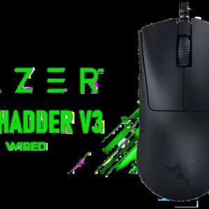 Razer DeathAdder V3 Wired Gaming Mouse - Black / 59g Ultra Lightweight / Focus Pro 30K Optical Sensor / Fast Optical Switches Gen-3 / 8K Hz