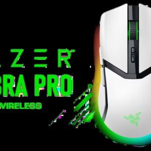 Razer Cobra Pro Wireless Gaming Mouse - White / 10 Customizable Controls / 11-Zone Chroma Lighting with Underglow / Razer™ Focus Pro 30K Optical