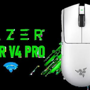 Razer Viper V4 Pro Wireless Gaming Mouse - White / 50K DPI Precision Optical Sensor / 8000Hz HyperSpeed Low Latency / Gen-4 Optical Switch Durability