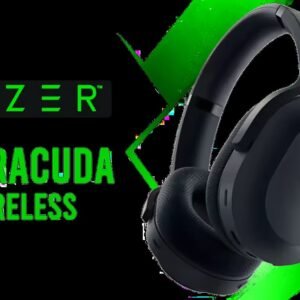 Razer Barracuda Wireless Multi-platform Gaming and Mobile Headset - Black / Razer™ SmartSwitch Dual Wireless / Integrated Beamforming