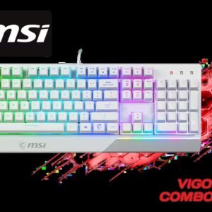 MSI Vigor GK30 Combo - White / Plunger Switch / 6 Keys Rollover / 20 Keys Anti-Ghosting / Optical Sensor / OMRON Switch