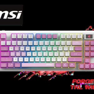 MSI Forge GK600 TKL Wireless - Violet / 20-Mode RGB Backlight / 2.4 GHz Wireless, Bluetooth, USB 2.0 Connectivity / Mechanical Linear Switch Type /