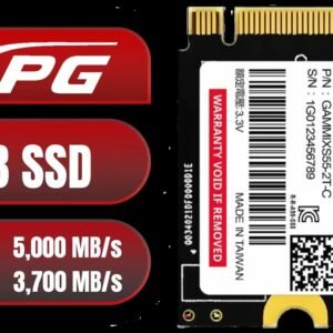 ADATA XPG GAMMIX S55 2TB NVMe PCIe Gen4 x 4 M.2 / Read & Write Speed up to 5,000 & 3,700MB/s / Internal Solid State Drive Great for Steam Deck,