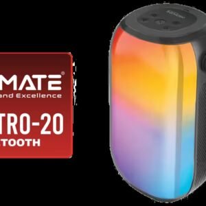Promate Bluetooth Speaker, 20W True Wireless Portable HD Speaker with RGB Lights, IPX5 Water-Resistance, Long Playtime, Quick Music Navigation, USB