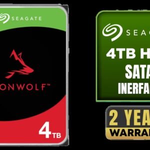 Seagate IronWolf 4TB NAS 3.5\" Internal Hard Drive / 5400 RPM Sustained 180MB/s Throughput / 6Gb/s Burst Transfer Speed / IronWolf Health