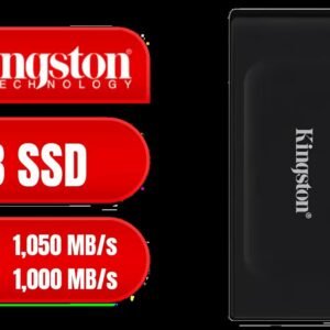 Kingston XS1000 1TB SSD | Pocket-Sized | USB 3.2 Gen 2 | External Solid State Drive | Up to 1050MB/s | SXS1000/1000G