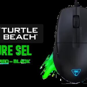 TURTLE BEACH Pure SEL Gaming Mouse - Black / Ergonomic shape weighs an ultra-light 49g / 8K PixArt PAW3318 DPI Sensor / Pure PTFE glides, pre-tuned
