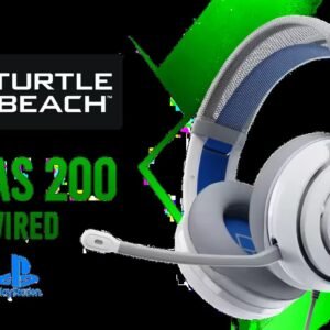 TURTLE BEACH Atlas™ 200 Wired Gaming Headset PS - White / 50mm Nanoclear™ Drivers / Tempest 3D AudioTech Support for PS5 / Lightweight 280g Design /