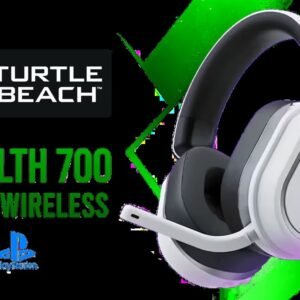 Turtle Beach Stealth 700 (Gen 3) Wireless Headset - PlayStation - White/ 60mm Eclipse Dual Drivers / Wireless or Bluetooth Connectivity /